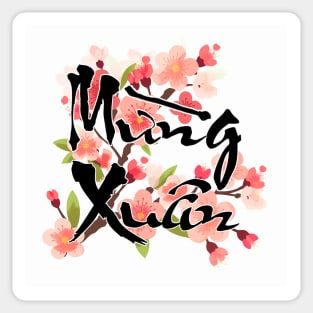 Mung Xuan; Welcome Spring; New Year, Tet, Lunar New Year Sticker